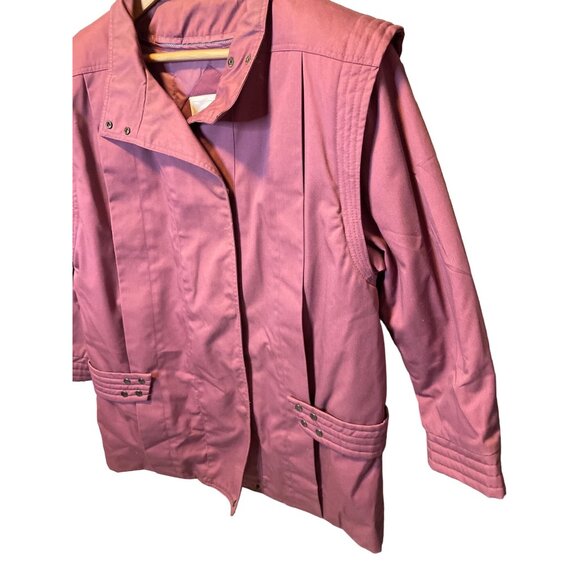 Mulberry Street Womens Quilted Mauve Jacket Size L - Picture 3 of 14